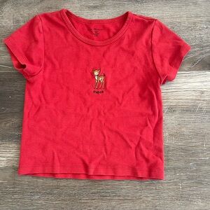 Brandy Melville Red deer Tee great condition one size